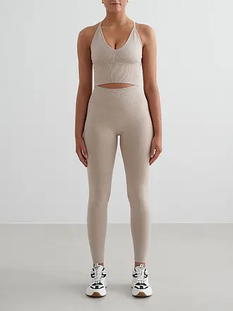 AIM'N | Reggiseno sportivo da donna Cross Back Shape Seamless | beige